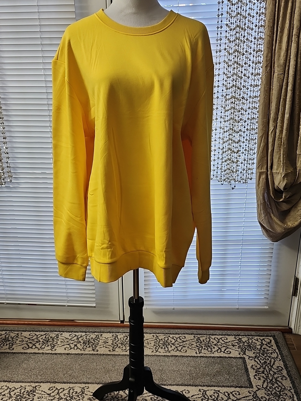 Yellow Crewneck Women's Top